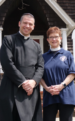 Father James Reis and Deacon Claire