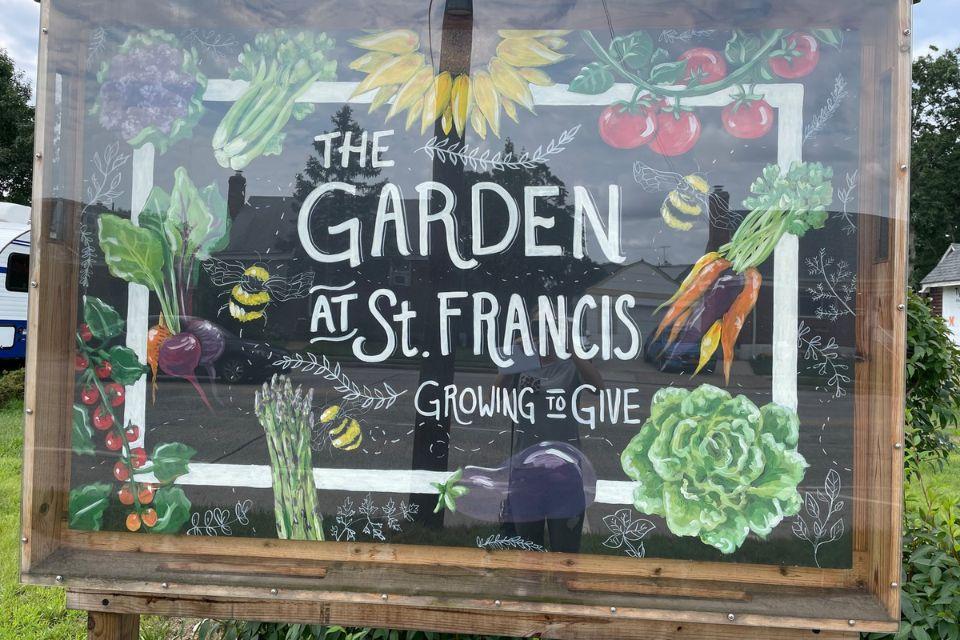 Garden at St. Francis sign